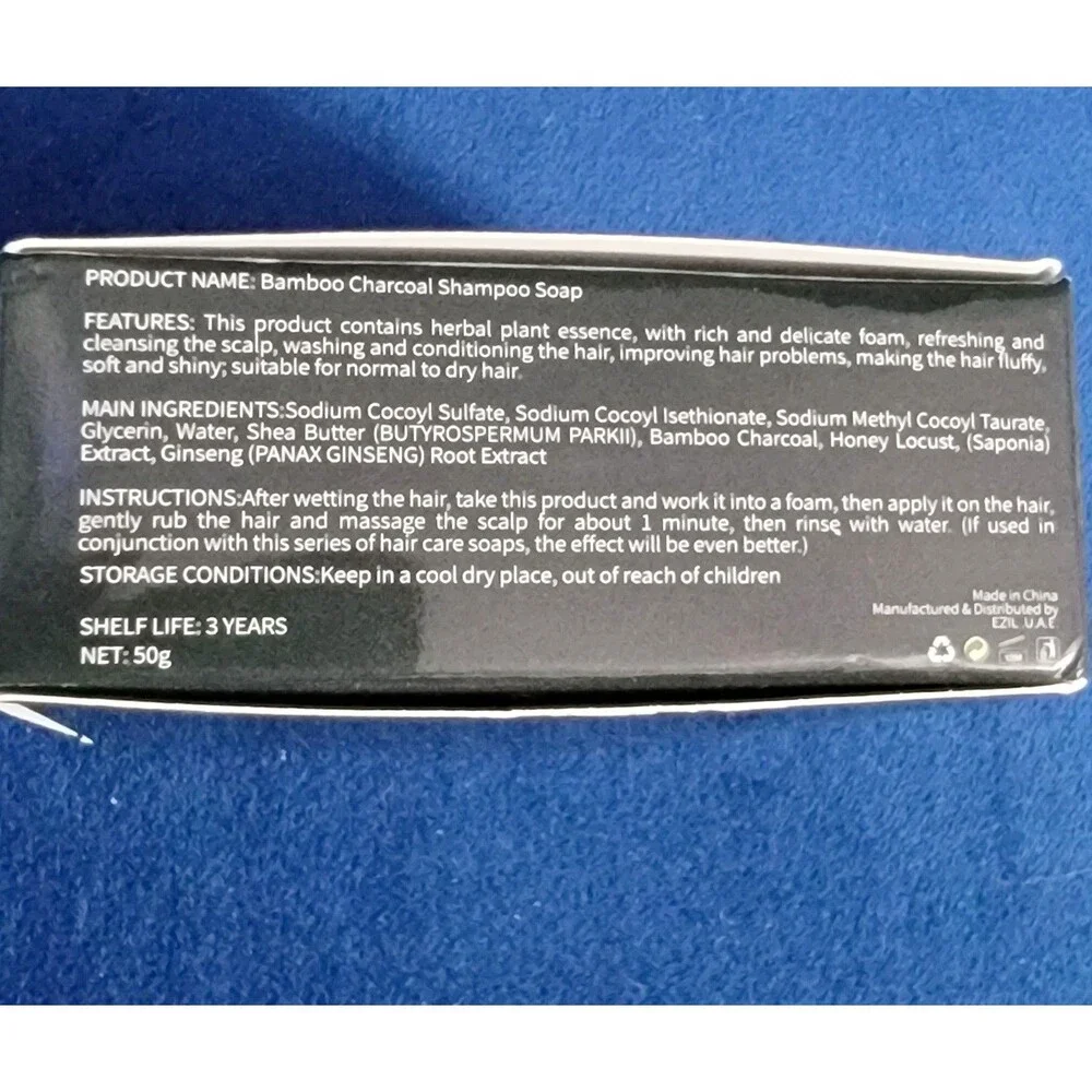 Black Soap Fo-Ti  Activa Shampoo Bar for Hair Grey Coverage
